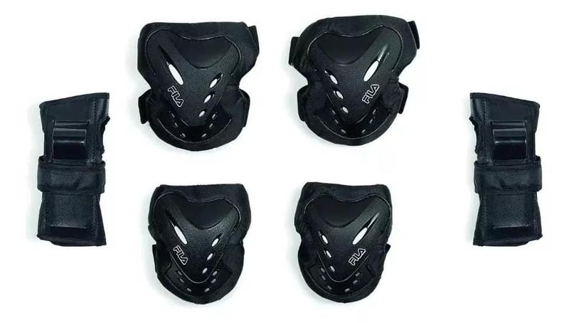 Imagem de Kit de proteção infantil Para Patins Skate Bike Patinete Rosa ou Preto