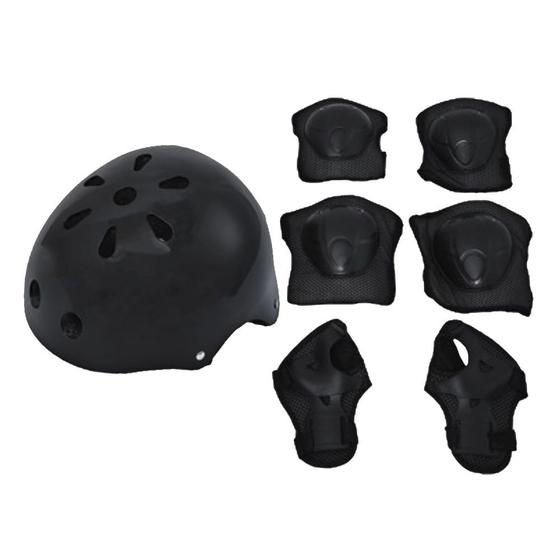 Imagem de Kit de Proteção Le com Capacete e Acessórios Preto