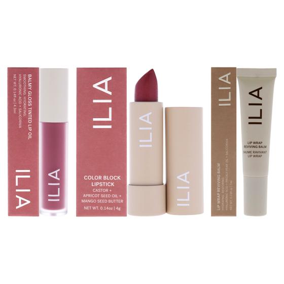 Imagem de Kit de protetor labial ILIA Beauty Balmy Gloss com coloração Haze Stain