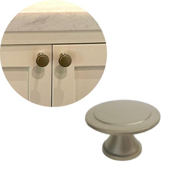 Imagem de Kit de puxadores botão dourado com 2 unidades para decoração de móveis em geral