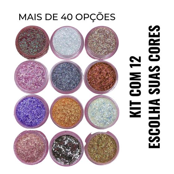 Kit de Reflect Pigmento Asa de borboleta Gliiter Para maquiagem ou Unhas 1,5g Menor preço em Kit de Reflect Pigmento Asa de borboleta Gliiter Para maquiagem ou Unhas 1,5g