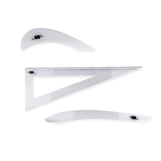 Kit de Réguas para Modelagem 3 peças - clamak Imagem de Kit de Réguas para Modelagem 3 peças