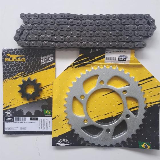 Imagem de Kit de Relação 41x11 Moto Factor 150 Corrente Fina - Durag