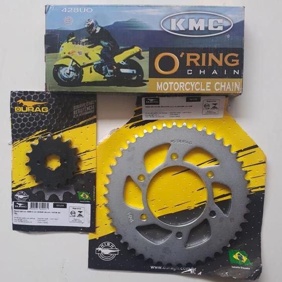 Imagem de Kit de Relação 45x16 Moto Factor 150 Corrente KMC - Durag