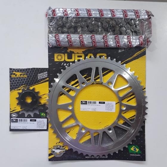 Imagem de Kit de Relação Trilha 56x13 Moto TTR 230 - Corrente Grossa P520 - Durag