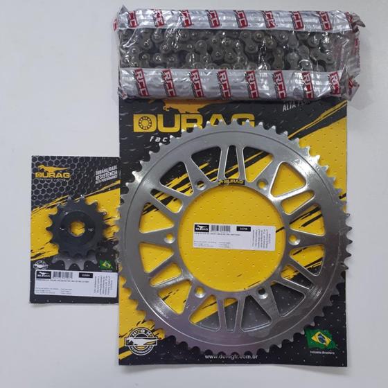 Imagem de Kit de Relação Trilha 56x14 Moto TTR 230 - Corrente Grossa P520 - Durag