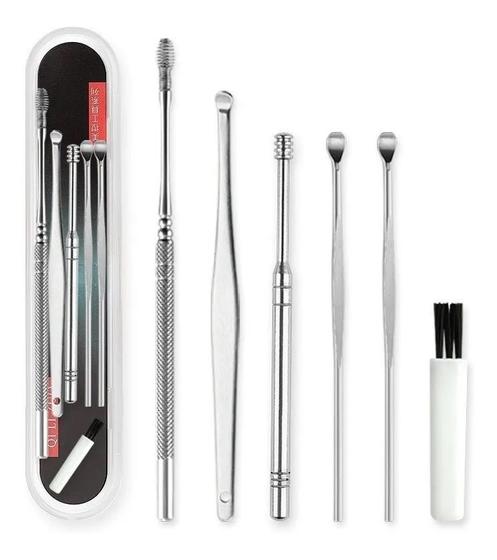 Kit De Remoção De Cera De Ouvido Aço Inoxidável 6 Peças Menor preço em Kit De Remoção De Cera De Ouvido Aço Inoxidável 6 Peças