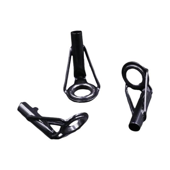 Imagem de Kit de Reparo de Guias de Ponta de Vara de Pesca - 5 Peças em Aço Inoxidável com 6 Anéis de Cerâmica