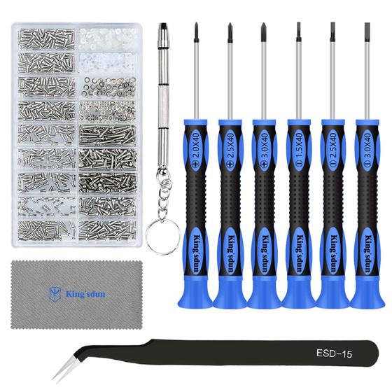 Imagem de Kit de Reparo de Óculos Kingsdun com Chave de Fenda e Parafusos de Precisão