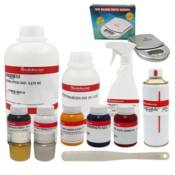 Imagem de Kit de Resinas, pigmentos e ferramentas curso Resina LAB (Opção 2)