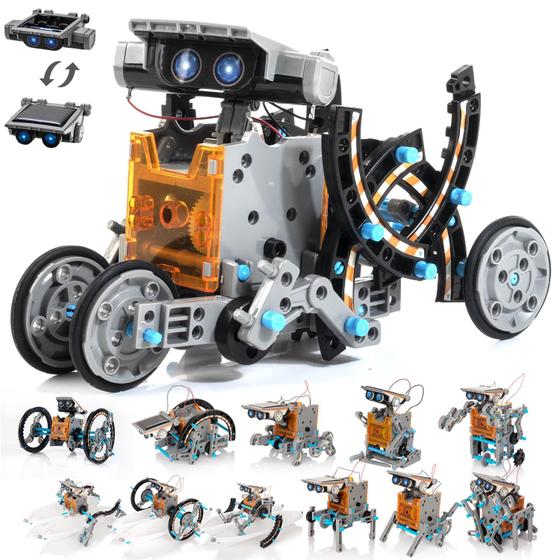 Imagem de Kit de Robô Solar Educacional KIDWILL 14 em 1 - STEM para Crianças Acima de 10 Anos