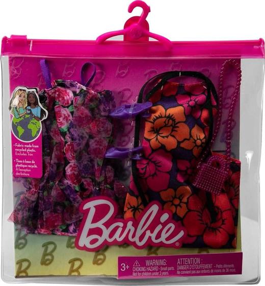 Imagem de Kit de Roupas Barbie Vestidos e Acessórios Mattel