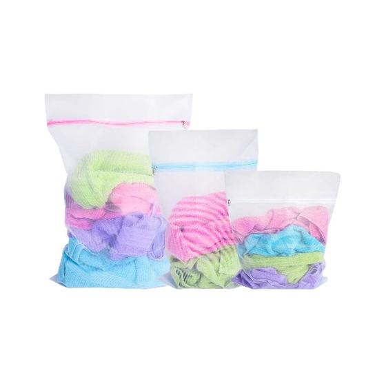 Imagem de Kit de Saco com Zíper para Lavar Roupas para P/M/G - Secalux