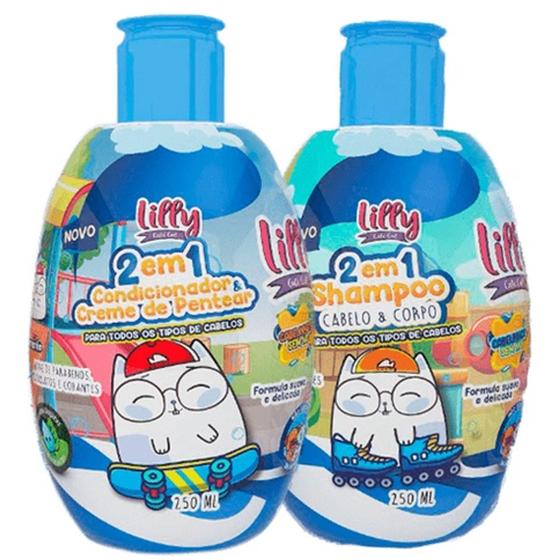 Kit de Shampoo + Condicionador Infantil Lilly Cute Cat Kit Shampoo e