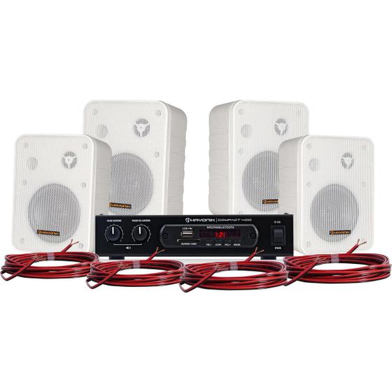 Imagem de Kit De Som Para Ambiente Hayonik Ambience 4000 V2 Branco