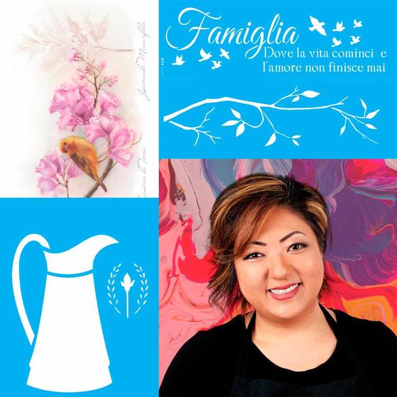 Kit de Stencil OPA Curso Completo MayumiTakushi Opa Criando Arte