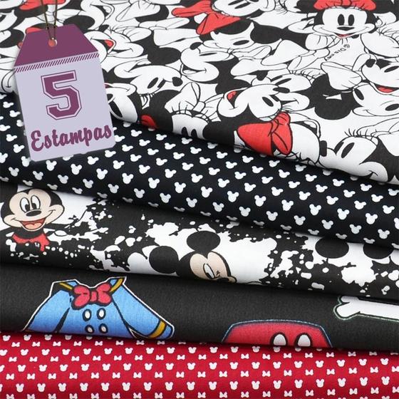 Imagem de Kit de Tecido Mickey Fun (30x70) 5 Estampas