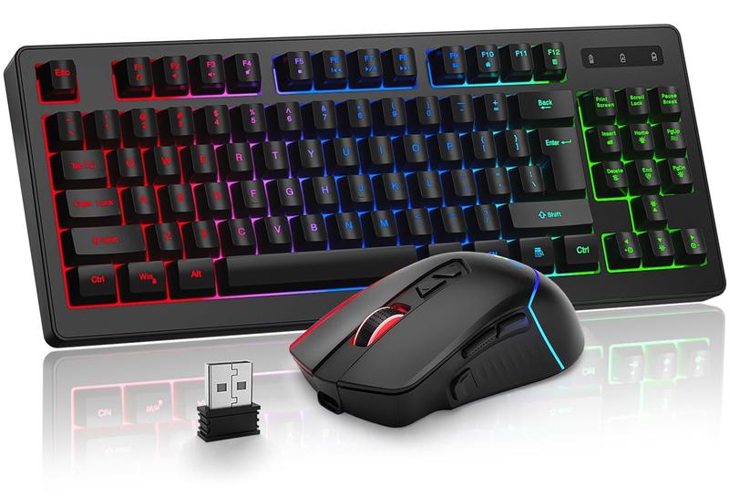 Imagem de Kit de Teclado e Mouse Gamer Sem Fio BlueFinger