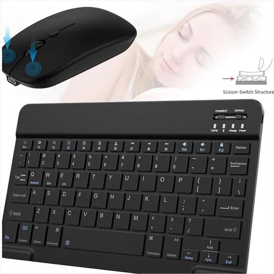 Imagem de Kit de Teclado e Mouse Sem Fio Bluetooth