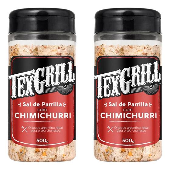 Imagem de Kit de Tempero de Churrasco com 2 unidades de Sal de Parilla Chimichurri Texgrill Churrasco 500g