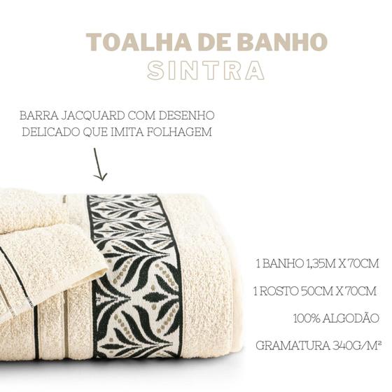 Imagem de Kit de Toalhas Banho e Rosto Sintra Nude