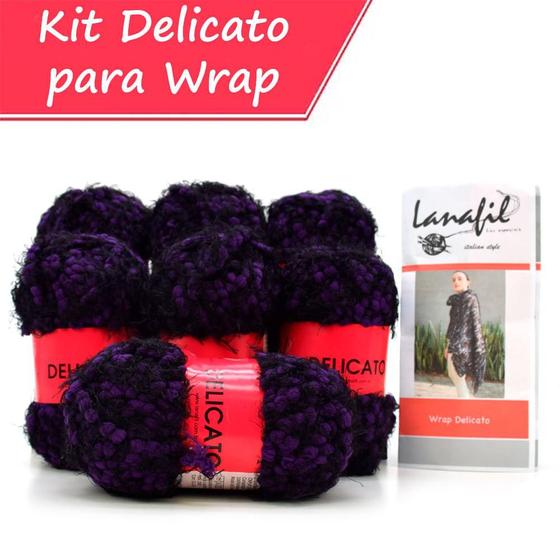 Imagem de Kit de Tricô Wrap Delicato 100g - Lanafil