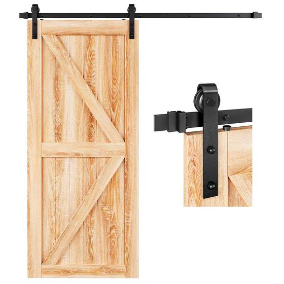 Imagem de Kit de Trilhos para Porta de Barn EaseLife - 6 Pés (Portas de 30 a 36 Polegadas)