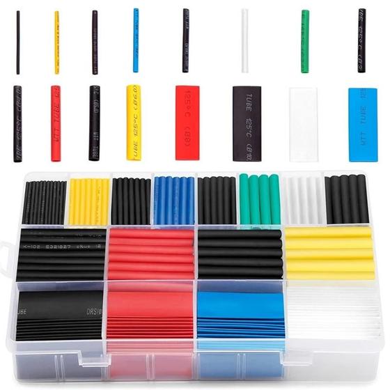 Imagem de Kit de Tubos Termorretráteis com 580/560 Peças - 6 Cores e 11 Tamanhos (Material EVA)
