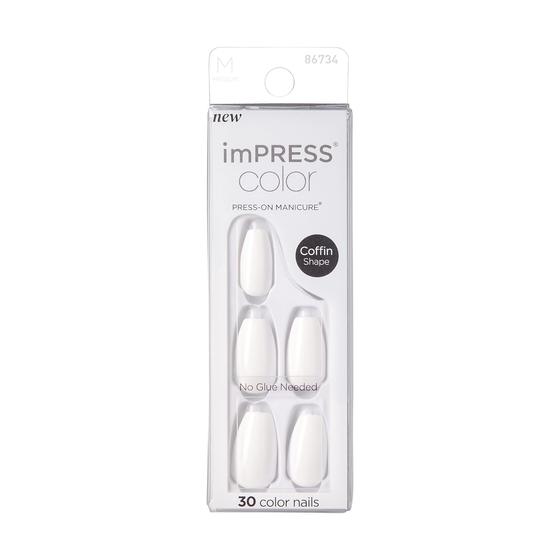 Imagem de Kit de Unhas Impress 'Frosting' Branco - Aplicação sem Cola