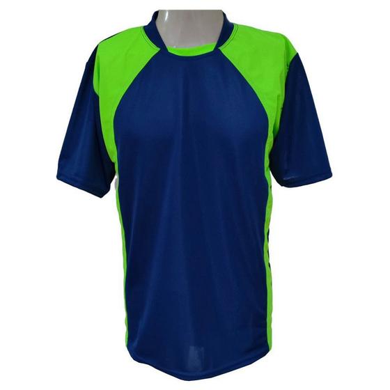 Imagem de Kit de Uniforme Esportivo Com 20 Camisas Marinho/Limão - TRB