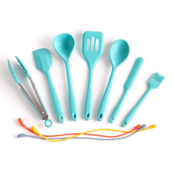 Imagem de Kit de Utensílios de Silicone com 8 Peças Amarrador - Oikos