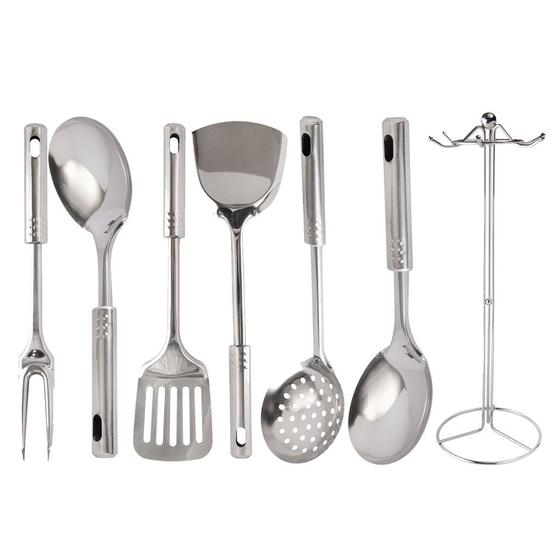 Imagem de Kit de Utensílios para Chefes de Cozinha Praticidade em Inox