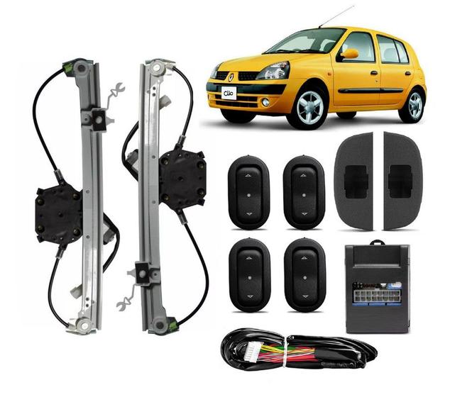 Imagem de Kit de Vidro Eletrico Clio 4 Portas 2011 2012 2013 Traseira