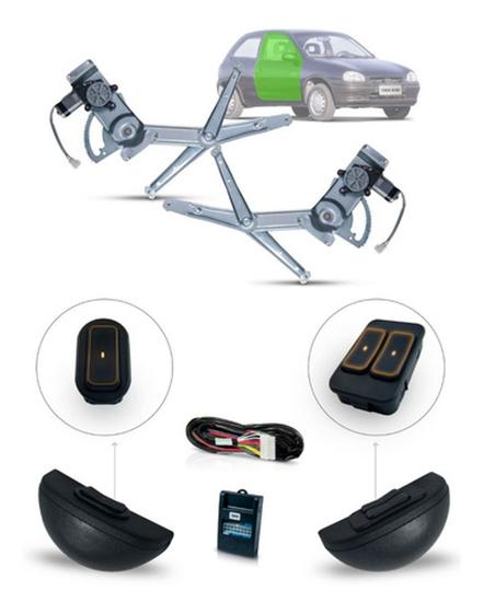 Kit De Vidro Elétrico Corsa Wind 2 Portas Botão Concha UltraLED Ambar Menor preço em Kit De Vidro Elétrico Corsa Wind 2 Portas Botão Concha UltraLED Ambar