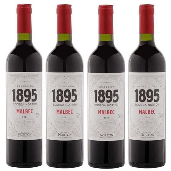 Imagem de Kit de Vinhos Tintos Argentinos Norton 1895 Malbec c/ 4 garrafas 750ml