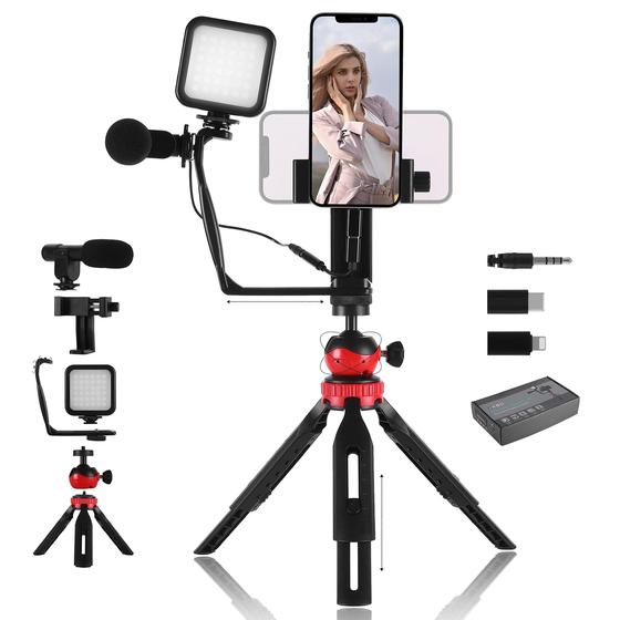 Imagem de Kit de Vlog YJY para YouTube e Smartphones (iPhone e Android)