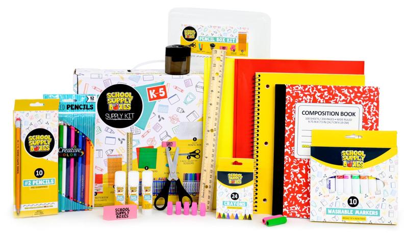 Imagem de Kit de Volta às Aulas com 32 Peças - Caixas de Material Escolar (K-5)