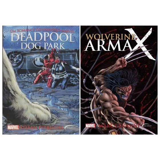 Imagem de Kit deadpool e wolverine - 2 livros de literatura: deadpool dog park + wolverine arma x (slim edition)