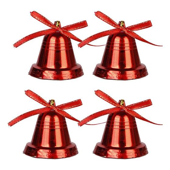 Kit Decoração de Natal Sino Simples C/12 Pcs