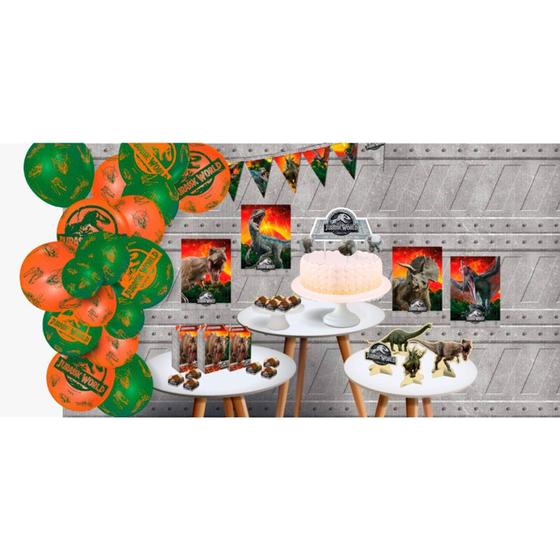 Imagem de Kit decorativo só um bolinho festa jurassic world festcolor