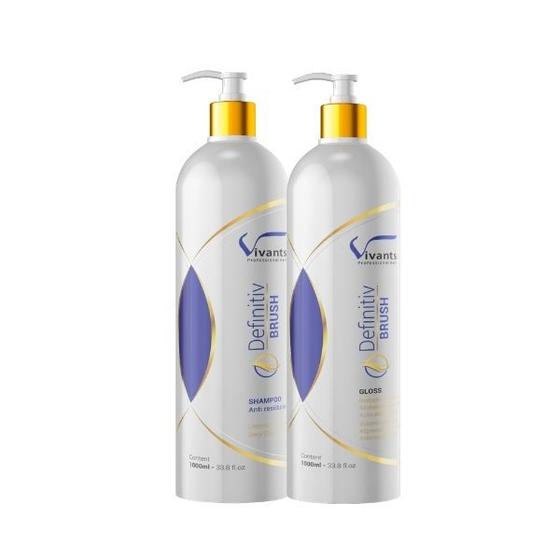 Imagem de Kit Definitiv Brush Shampoo 1000ml + Gloss 1000ml Vivants