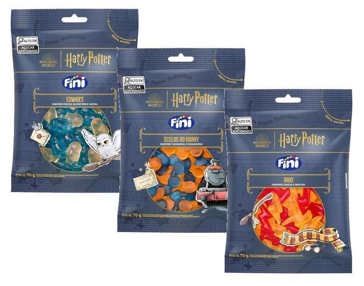 Imagem de Kit Degustação bala gelatina Fini Edição harry potter 70g