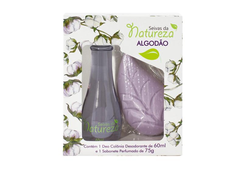 Imagem de Kit deo col  algodão 60ml e sabonete 75g aromatica