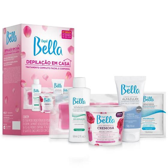 Imagem de Kit Depilação Completa Facial e Corporal Em Casa Depil Bella