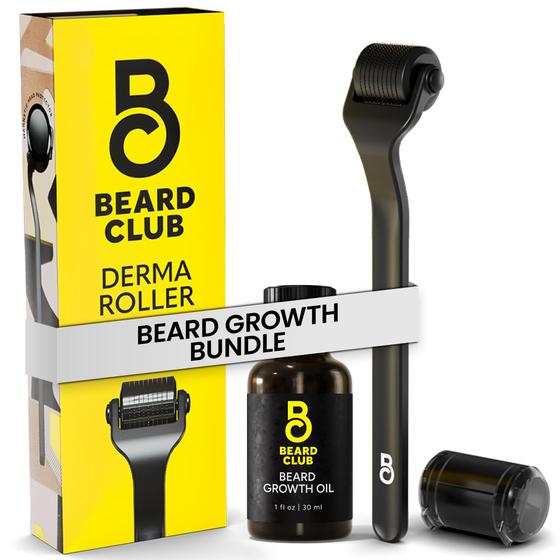 Imagem de Kit Derma Roller & Beard Club para Crescimento de Barba