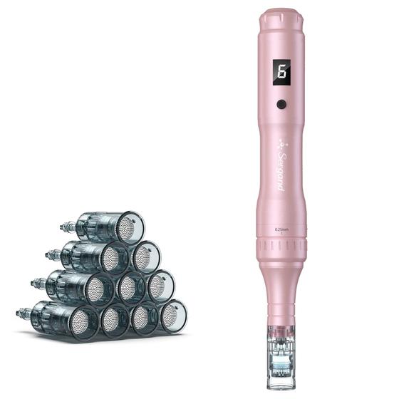 Imagem de Kit Derma Roller Sergand 0,25mm - 6 Engrenagens e Display LCD