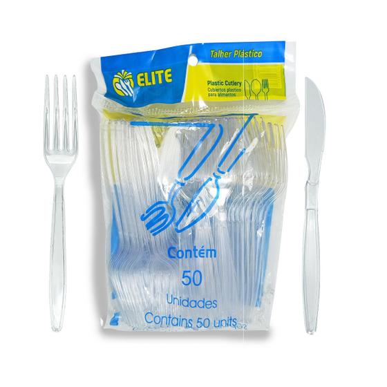 Kit descartaveis garfo e faca elite master 50 uni cada - Garfos ...