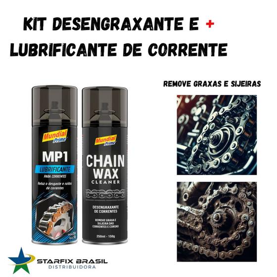 Imagem de Kit Desengraxante Waxx Cleaner + Lubrificante de Correntes Mp1