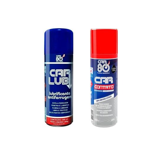 Imagem de Kit Desengripante Limpa Contato Spray 2 Peças Car80