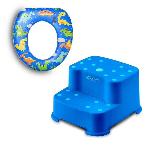 Imagem de Kit Desfralde Escadinha e Redutor Azul - Multikids Baby